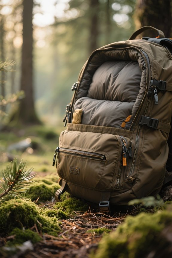 backpack sleeping bag features